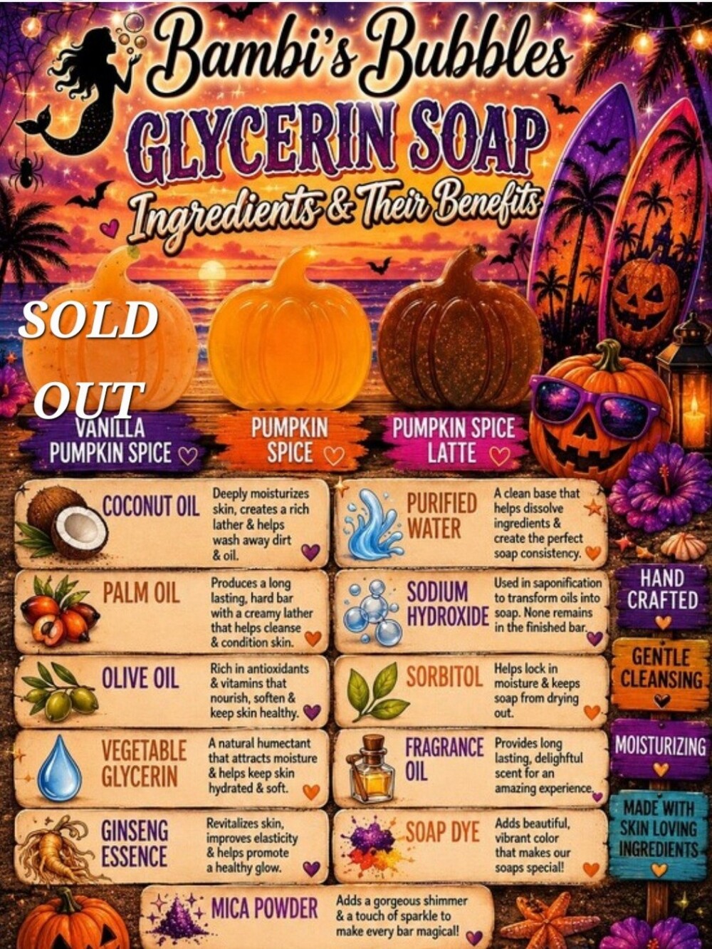 Low Stock! Hand Crafted Glycerin Pumpkin Spice Blends 2.8oz - Picture 3 of 7